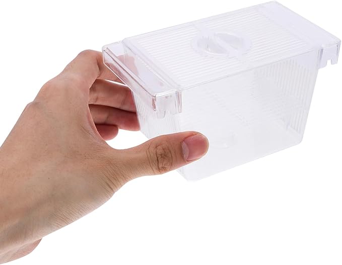 Veemoon Fish Incubator Box for Aquarium Breeding Tank with Aeration and Self-Flow Design, Nursery Hatchery Separator for Betta and Shrimp Habitat
