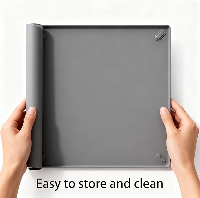 Pee Pad Holder for Dogs,Portable Silicone Pet Pad Holder 24" x 24" Pee Pads, No Spill Raised Lip High Edge for Floor Protection, Leak-Proof Puppy pad Holder,Square Pee pad Tray