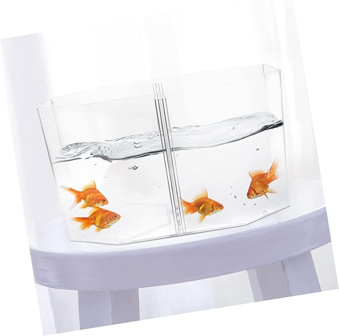 ARTIBETTER Transparent Fish Isolation Tank Two Compartments High- Breeding Box for Betta and Small Fish Aquarium Incubator for Spawning and