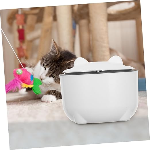 1Set Litter Disposal Bin Lid Operation Trash Bags Included Compact Plastic Waste Bin for Cat Litter Cute Desktop Trash Can for Tidy Space