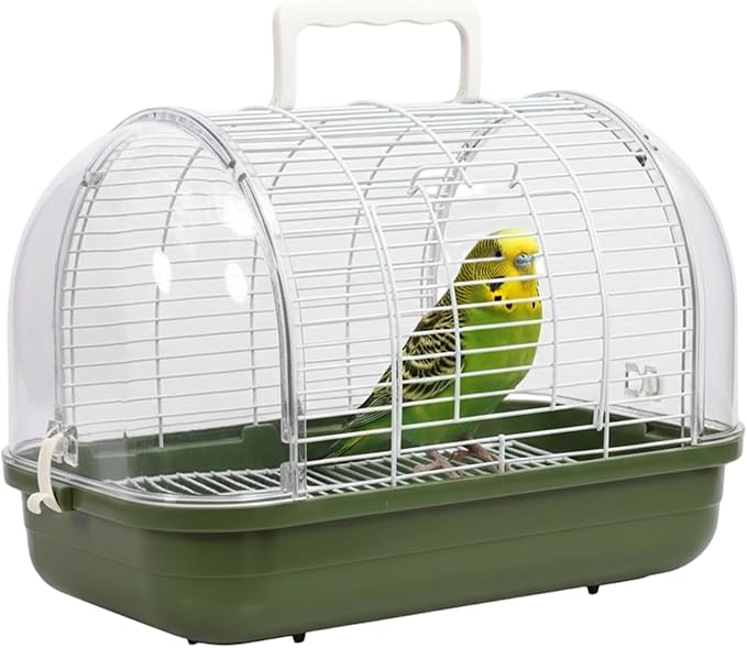 Travel Cage For Birds – Portable Carrier | Full View Cockatiel Cage With Handle, Portable Bird Carrier For Parakeet, Conure, Cockatiel, Canary, Lovebird, Finch, Ideal Living Room, Indoor, Outdoor, Par