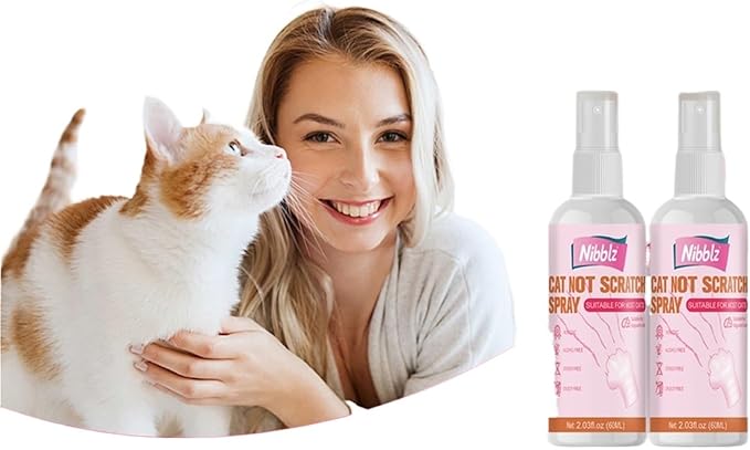 2 Pack Natural Cat Deterrent Spray - Effective Indoor & Outdoor Cat Repellent for Furniture, Couches & Plants
