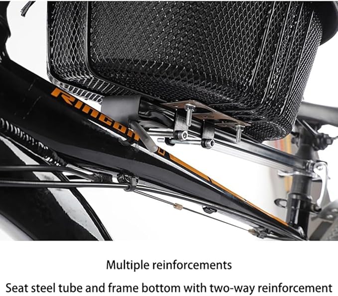 Dog Bike Basket – Bicycle Pet Carrier with Quick-Release Mount, Safety Tether & Metal Wire Frame – Front Bike Basket for Small Dogs & Cats, 34×23×18 cm, up to 25 lb(Under 25 pounds)