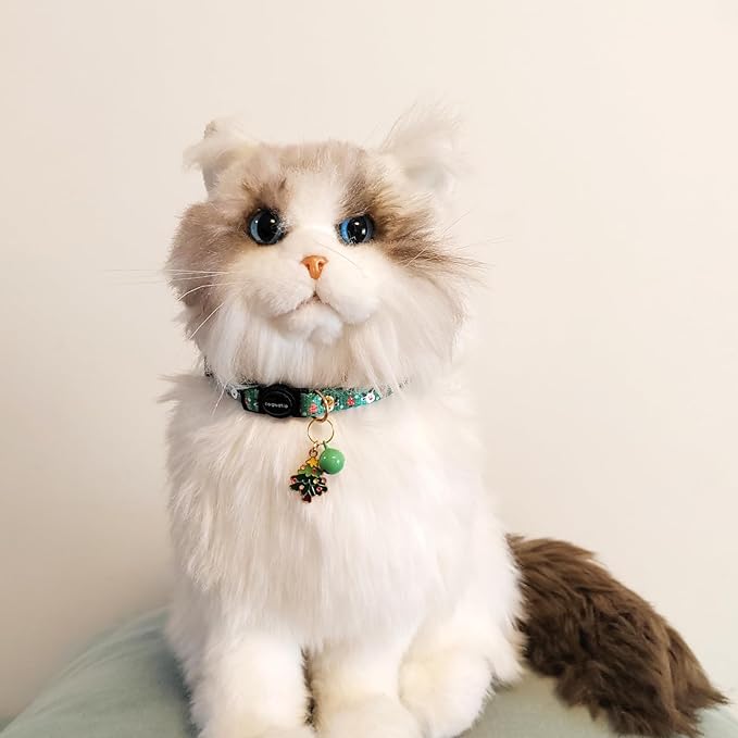 2 Pack Breakaway cat Collars with Bell,Safety Quick Release Pendant Cute Kitten Collar,Adjustable 20-30cm (Xmas1, 20-30cm)