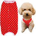 Dog’s Recovery Suit Post Surgery Shirt for Puppy, Wound Protective Clothes for Little Animals(red spot-XL)