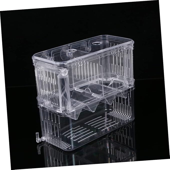 NOLITOY Ornamental Fish Habitat Box Fish Hatching Box Aquarium Breeding Tank Double Layer Incubator Safe and Easy to Clean