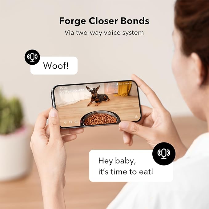PETLIBRO Automatic Cat Feeder with Camera, 1080P HD Video with Night Vision, 5G WiFi Pet Feeder - 2-Way Audio, Low Food & Blockage Sensor, Motion & Sound Alerts (Pack of 4)