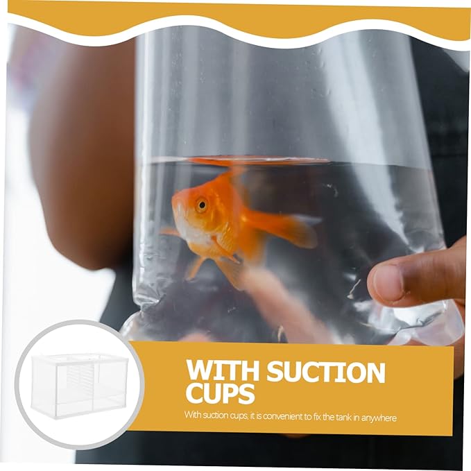 BESPORTBLE Aquarium Fish Breeding Box Isolation Net Incubator for Fish Tank High-Grade Material Increases Survival Rate Visible Mesh Design for Easy Observation