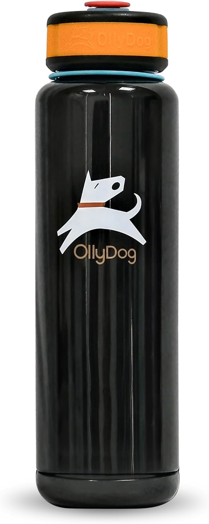 OllyDog OllyBottle | Tritan Dog Water Bottle with Detachable Bowl | BPA Free Leakproof Pet Dispenser | Hiking Travel (1L, Chromatic)