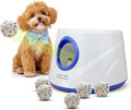 Automatic Dog Ball Launcher with 6 Balls, 3 Adjustable Distance Settings 15-45FT, Interactive Fetch Toy for Small and Medium Dogs, Indoor and Outdoor Use