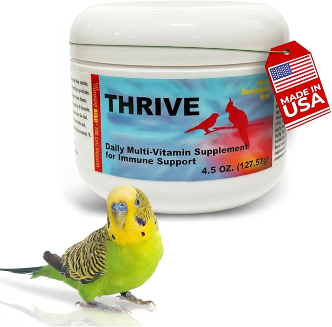 Morning Bird Thrive 4.5 oz – Daily Multi-Vitamin Bird Supplement for Immune & Recovery Support – Ideal for Sick, Injured, or Recovering Birds – Energy & Wellness Formula for Adult Birds