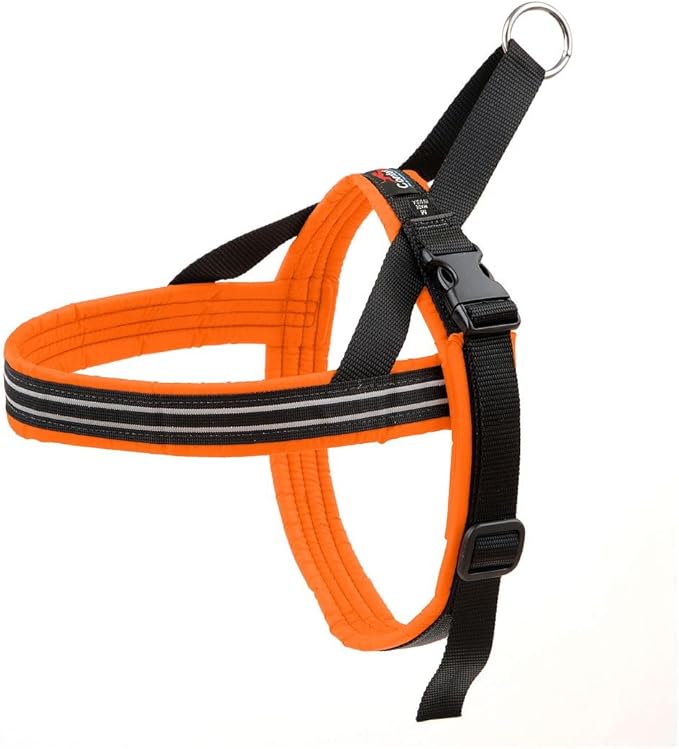 ComfortFlex Sport Dog Harness – No-Choke, Fully Padded, Non-Chafing Harness with Control Handle – Reflective, Lightweight, Adjustable for Active Dogs - Small/Medium, Hunter Orange