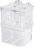 1/2 Fish Breeding Box - Aquarium Breeder Box, Fish Acclimation Box with 2 Suction Cups | Easily Install Fish Isolation Box, Acrylic Aquarium Hatchery Incubator for Baby Fishes Shrimp Betta Guppy