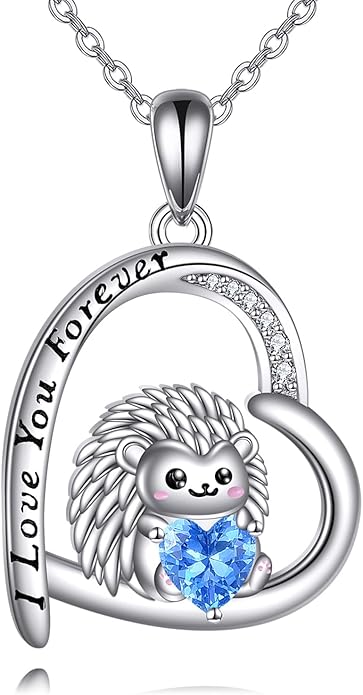 KZX Cat/Dog/Phoenix/Eagle/Whale/Shark/Puffin/Starfish/Chicken/Butterfly/Owl/Bee/Frog/Seahorse Necklace Sterling Silver Animal Pendant Jewelry Gift for Women