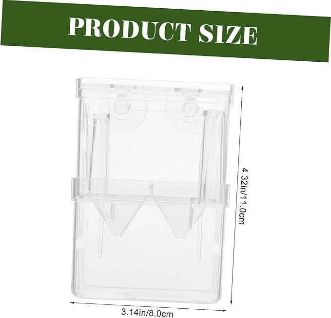 Kisangel 4pcs Aquarium Separation Container Small Fish Tank Fish Breeding Box Fry Hatchery Incubator Isolation Box
