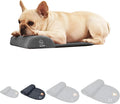 Dog and Cat Bolster Pillow for Medium Dogs and Cats, Benefit for Cervical Vertebra and Neck, Easy to Carry When Traveling, with High Resilience Foam, Machine Washable Cover (Dark Gray, Medium)