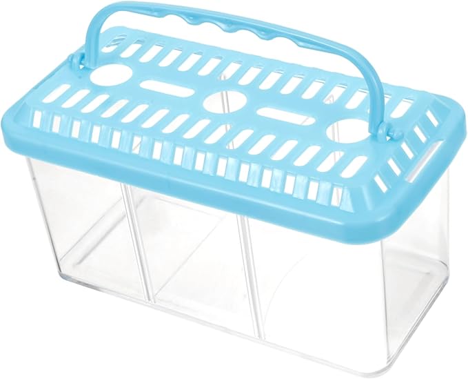 Removable 3-Compartment Fish Breeding Box Aquarium Divider Tank for Betta and Shrimp Multi-Functional Small Fish Isolation Container