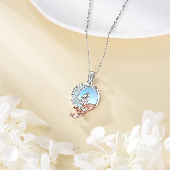 KZX Cat/Dog/Phoenix/Eagle/Whale/Shark/Puffin/Starfish/Chicken/Butterfly/Owl/Bee/Frog/Seahorse Necklace Sterling Silver Animal Pendant Jewelry Gift for Women