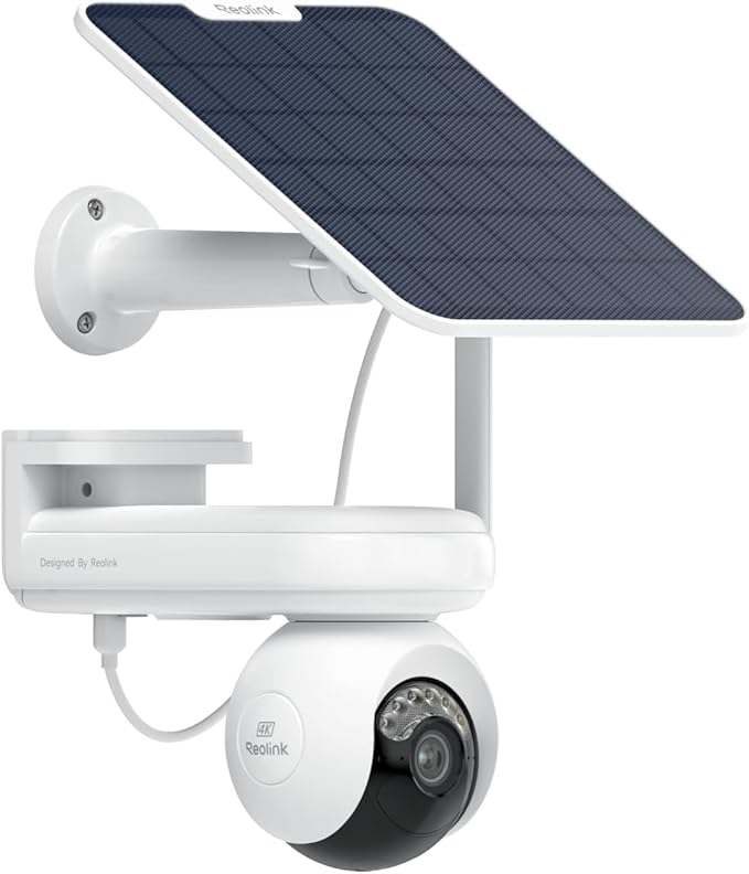 REOLINK Altas PT Ultra - 4K Solar Security Cameras Wireless Outdoor, 500 Days Battery Life, ColorX Night Vision, 360° Pan Tilt Auto Tracking, Dual-Band Wi-Fi 6 Cameras for Home Security