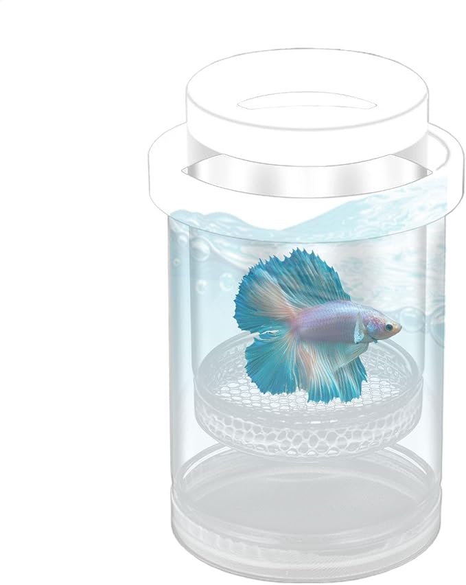 Floating Fish Isolation Box for Fish Tank, Floating Aquarium Breeder Hatching Box Clear Egg Isolation Net Incubation Boxes for Clownfishes Betta Guppy