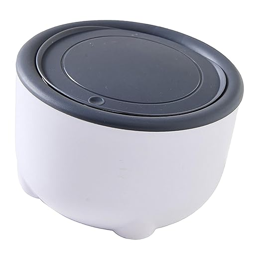 Cat Litter Trash Can Pet Bin,Lightweight,Portable,Sturdy,Garbage Can with Press Type Lid Pet Accessories, Gray