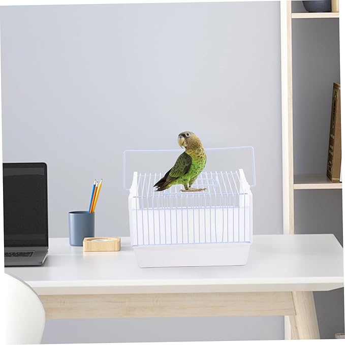1set Portable Lightweight Bird Carrier Cage Handle Parrot Travel Cage for Small Pets Breathable Design for Comfort and Security for Outdoor Adventures