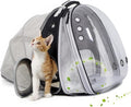 Bird Carrier Backpack, Portable Pet Travel Cage, Transport Bag for Parrots, Small Birds (Black, DE)