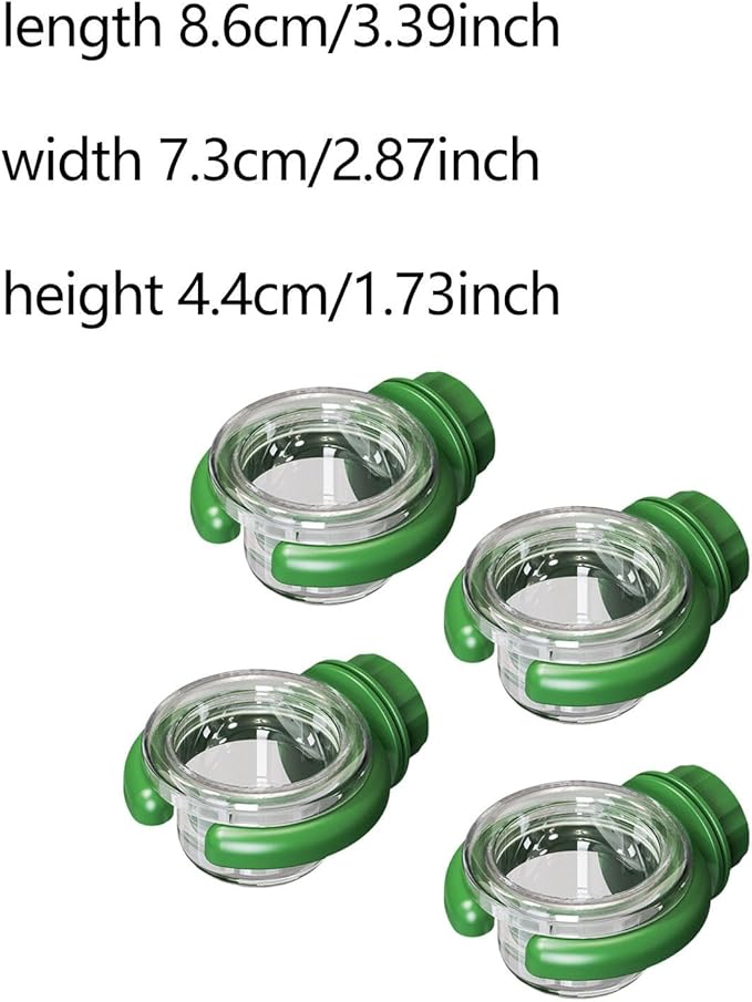 MYCENSE 4X Bird Water Feeder Accessory Sturdy Yard Transparent for Outside Multifunctional Hanging Gifts Food Container Decoration, Green