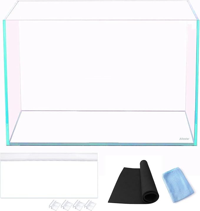 Ultra Clear Rimless Aquarium Tank 6-60 gallons Low Iron Glass (6Gal)