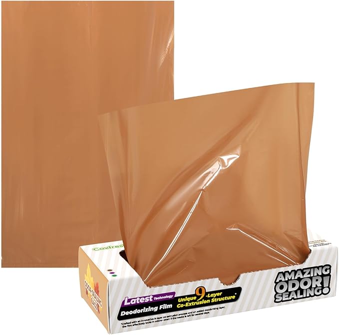 Odor-Sealing Cat Poop Bags M, 220 Count | Durable Unscented Waste Bags for Pet, Diaper, Ostomy & Food Waste Disposal (Brown)
