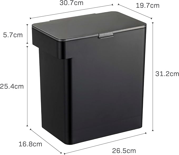 YAMAZAKI Home Tower Airtight Pet Food Storage Container - Cat And Dog Food Holder Bin With Transparent Lid And Handle - Large - Polypropylene - 15 Lbs., 3.2 Gallons, 12 Quarts