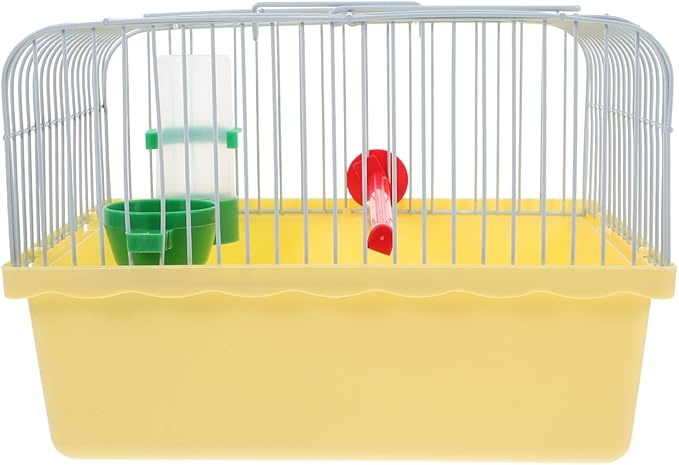 Garneck Small Bird Travel Cage: Portable Parakeet Carrier with Food and Water Box 9.2 Inch Animals Cage for Cockatiels Parrot - Easy to Carry for Short Trip, Daily Outing