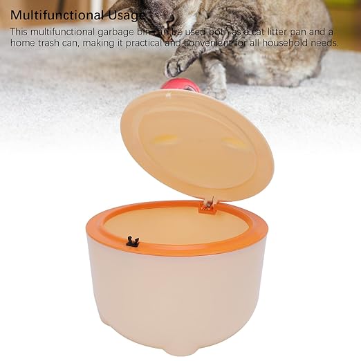 Diydeg Cat Litter Trash Can, Enclosed Design Cat Waste Trash Can with Press Type Lid, Multipurpose Dog Poop Pet Garbage Disposal Diaper Waste Station for Cats, Dogs, Rabbits