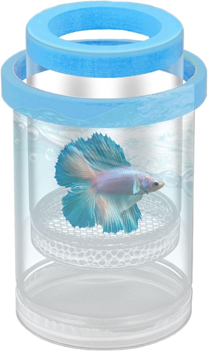Floating Fish Isolation Box for Fish Tank, Floating Aquarium Breeder Hatching Box Clear Egg Isolation Net Incubation Boxes for Clownfishes Betta Guppy