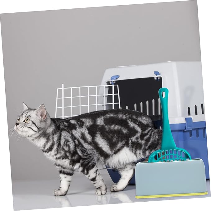 Mikikit 2pcs Cat Litter Scoop Base Cat Litter Scooper Holder Pet Shovel Storage Cat Scooper Cat Litter Scoop Holder Caddy Cat Litter Handle Litter Scoop with Stand Paw Holders Plastic