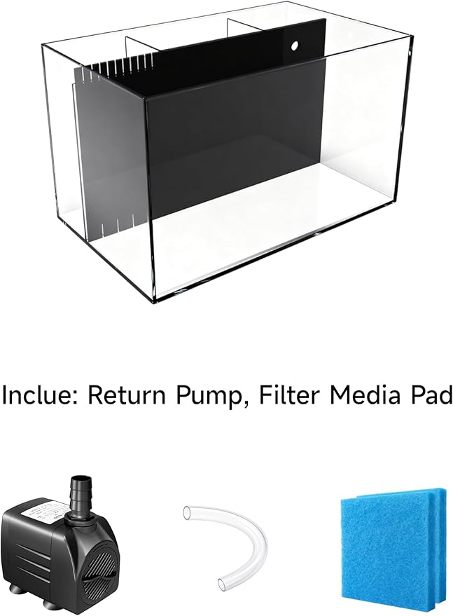 24 Gallon All in One Aquarium, Starfire/Low Iron Glass, Return Pump Included, Ready to get Wet!