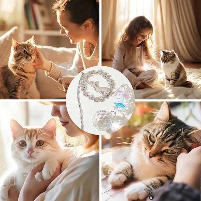 Cat Memorial Suncatcher Gifts, Thoughtful Pet Sympathy for Remembrance Bereavement Grief Bereavement Miscarriage