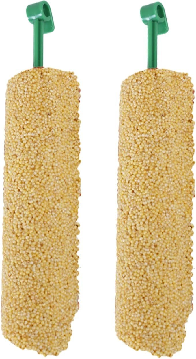 Cockatiel Treat - | 2 Pieces Bird Snacks | Pet Bird Treat Sticks | Cockatiel Treats, Pet BirdTreat Sticks Training Food Rewards Chewing Foraging Snacks for Myna Parakeet Finch Conure Parrot