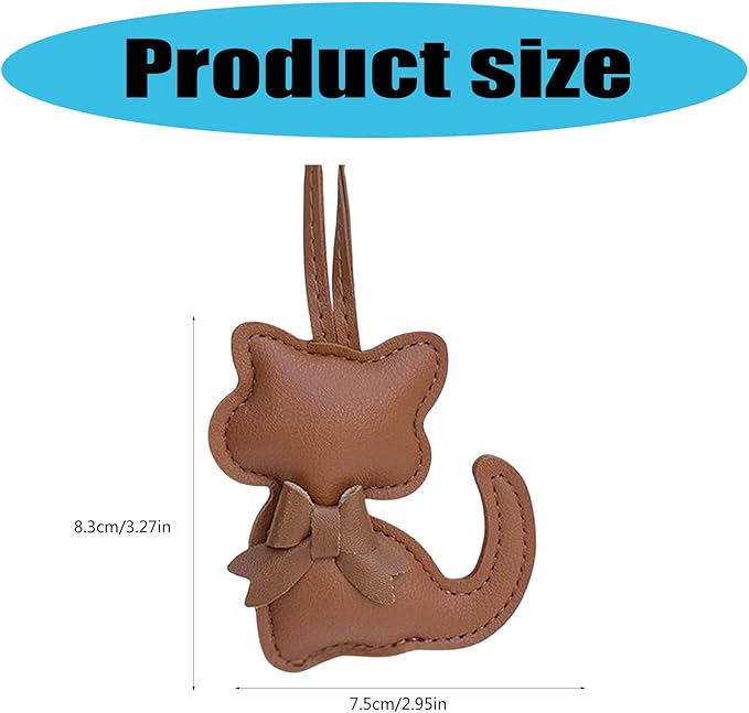 Soft Leather Bow Charm Handmade Fashionable Cat-Themed for Phone Camera Strap & Collar Decoration Stylish Bowknot Bag Charm