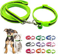 Reflective Puppy Collar and Leash Sets, XXS Dog Collar and Leash Set Adjustable Quick Release Cat Collar with Bell for Tiny Little XXS XS Extra Small Breed Pets Dogs Kittens Girls Boys