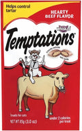 Whiskas Temptations Classic Treats for Cats Hearty Beef Flavor (Pack of 4)