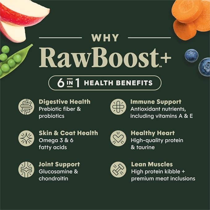 Instinct RawBoost, Natural Dry Dog Food with Freeze-Dried Pieces, High Protein, Grain-Free Recipe - Real Chicken, 10 lb. Bag