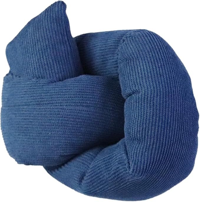 TJE Pet Calming Pillow Soft Plush Washable - Neck Support, Anxiety Relief, Joint Comfort for Small/Medium/Large Dogs & Cats (Blue Chenille Stems)
