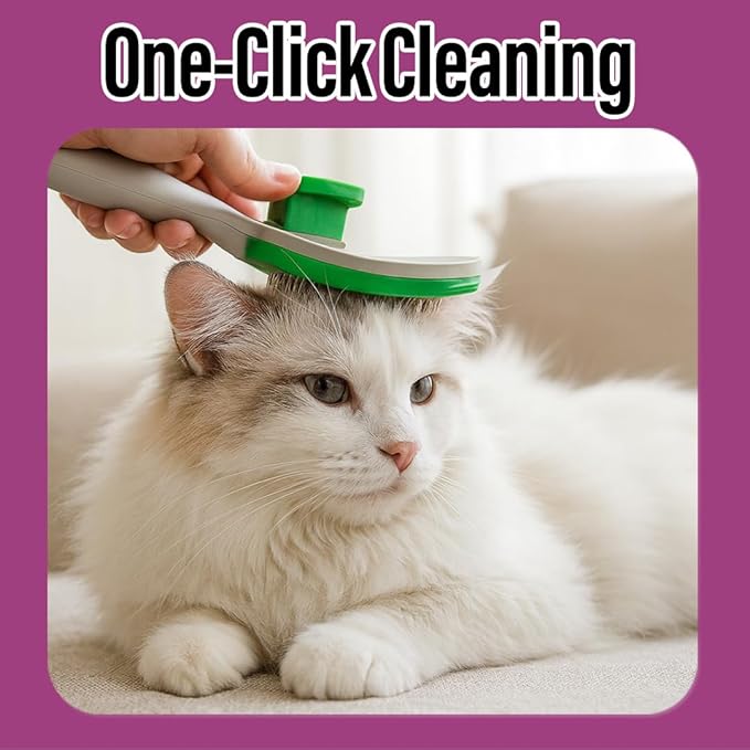 2 Pcs Self Cleaning Slicker Brush & Bath Brush For Dogs and Cats - Skin Friendly Deshedding Grooming Tool, Premium Pet Supplies, Green