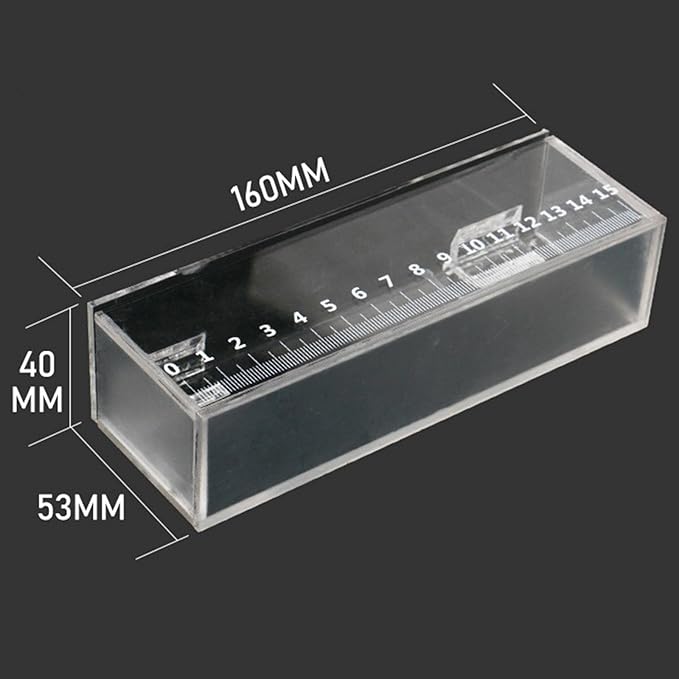 Fish Viewing Box with Scale Fishing Photo Tank Acrylic Isolation Breeder Box Fish Breeding Tanks with Lid