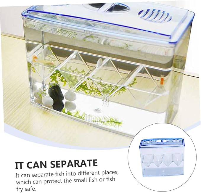 BESPORTBLE 1pc Self-Floating Fish Hatching Box Shaped Partition for Safe Fish Breeding Isolation Tank for Small Reproduction High Transparency and Air Circulation