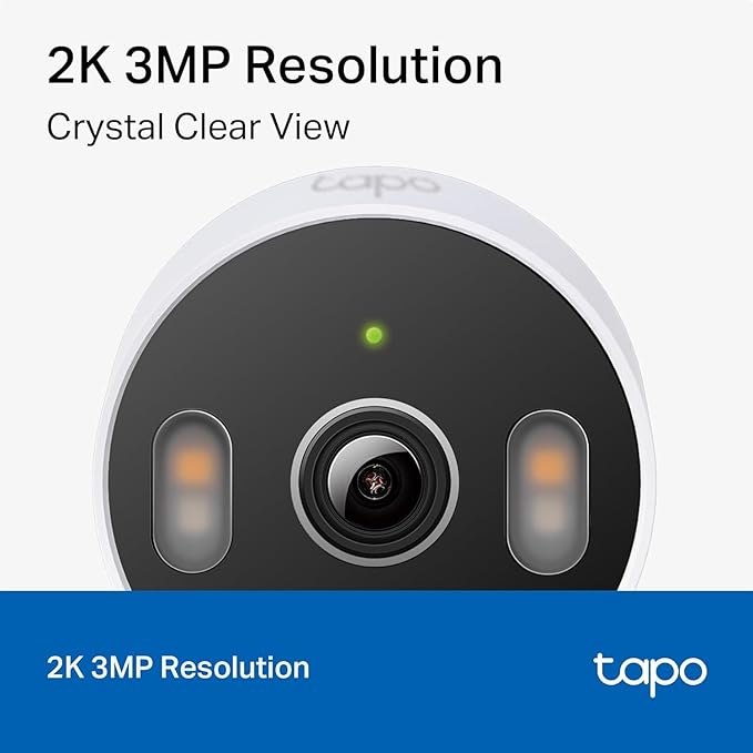 Tapo 2K Indoor/Outdoor Wired Security Camera - Works as a Baby Monitor & Pet Camera, Person/Motion/Baby Cry Detection, 2-Way Audio, Siren, Subscription-Free SD Storage or Optional Cloud, C113 (2-Pack)