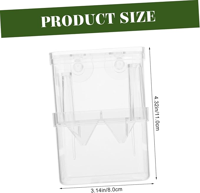 FRCOLOR 4pcs Aquarium Isolation Boxes Small Fish Breeding Hatching to Install Feeding Mouth Compact Design for Juvenile Fish and Shrimp Care