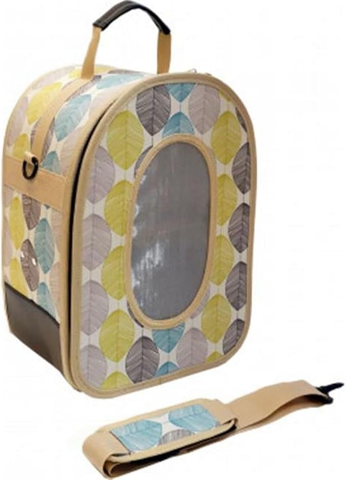 212 Main Soft Sided Travel Carrier for Birds, Tan Leaf - Large