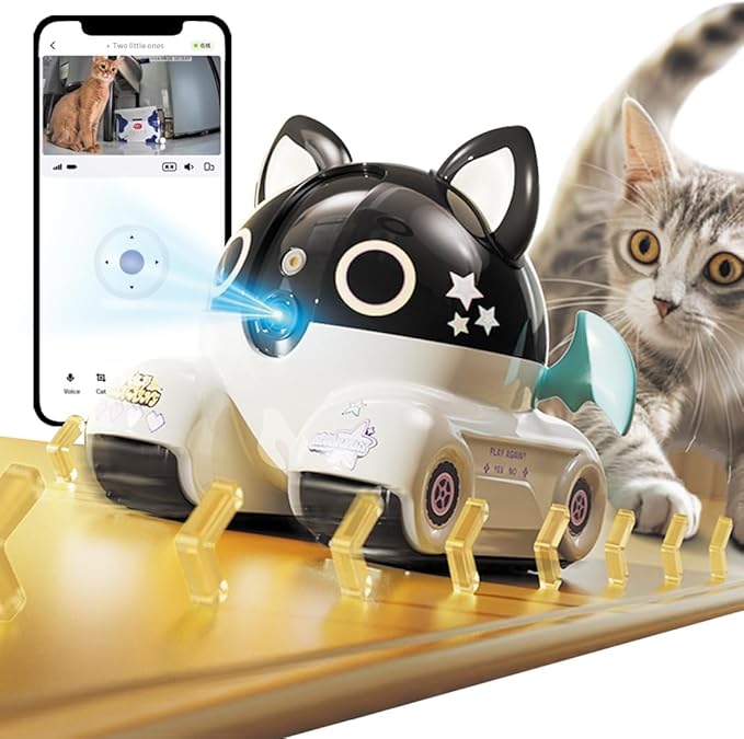 Camera for pet Home Security Camera Wireless Camera for 1080P Video with Self Charging, 2 Way Talk, Wireless APP Remote Control Baby Monitor The Dog Camera(White)